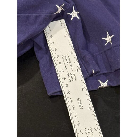 British Khaki Americana Mid Rise Blue Embroidered Stars Shorts Womens size 12 - Picture 10 of 10
